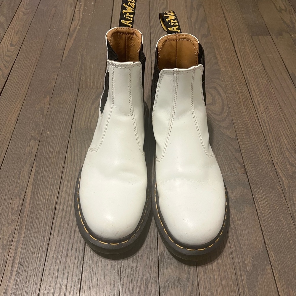 Dr. Martens White Chelsea Boots